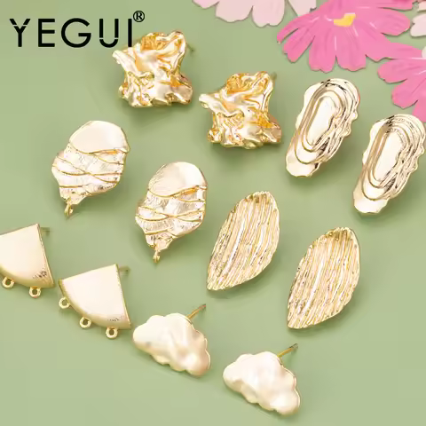 YEGUI MD60,jewelry accessories,nickel free,18k gold rhodium plated,copper,charms,hand made,diy earri