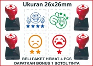 Stempel Emoticon untuk anak TK PAUD stempel flash otomatis stempel guru TK