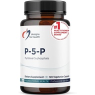 Designs for Health P-5-P - 50mg Vitamin B6 (P5P Pyridoxal-5-Phosphate) Suplemen - Bukan-GMO, Vegan B