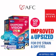 [2 Boxes] AFC Diamond Vision PRO 4X-Dry Tired Eyes Blurred Vision Blue Light Eye Fatigue - Free Form