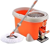Mop,360 °Rotating Mop Bucket Set with 2 Microfiber Mop Heads, Slurry Mop Clean Hygienic Dead Angle Anniversary