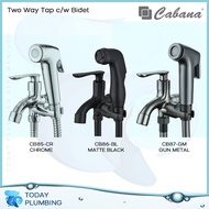 Cabana CB86-CR CB86-BL CB87-GM Bathroom Two Way Tap With Bidet Chrome Matte Black Gun Metal