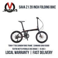 Sava Z1 9/20/22 Speed Carbon Fibre Folding Bike