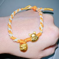 Winnie the Pooh造型砂金吊飾手繩