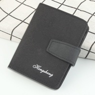 New Canvas Buckle Short Wallet Large Capacity Card Holder Money Clip Integrated Bag Driver License S