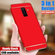 For Samsung Galaxy J8 2018 6.0 inch SM-J810F J810G J810Y J810GF J810M Matte Finish Splicing Design Sturdy Hard Cell Phone Case with 6D Electroplate Frame Back Cover