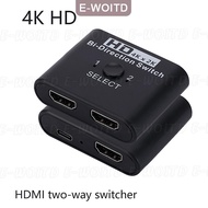 ซื้อ 1 ชิ้นลด 10 บาท สวิตช์ HDMI 4K 60HZ 2พอร์ต2อิน1ตัวแยกสัญญาณวิดีโอสำหรับแล็ปท็อปพีซี Xbox PS3 4
