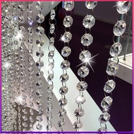 14mm  Bead Curtain Octagonal Bead String Wedding Road Bead String Acrylic  Bead Chain Lighting Acces