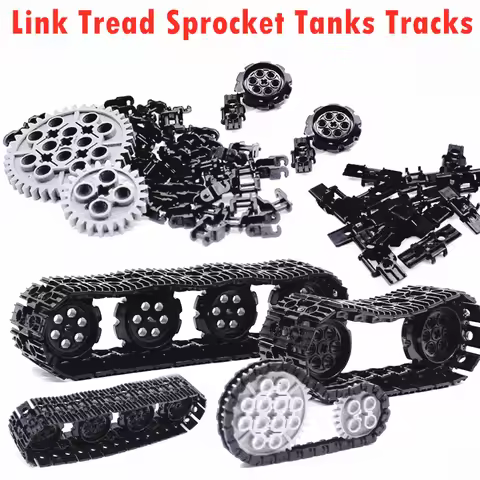 Technical Parts 3711 3873 57518 57519 Building Block Brick Link Tread Sprocket Tanks Tracks Rivets M