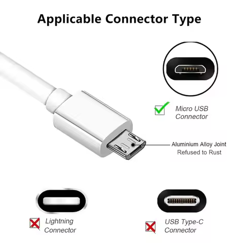 3m 2m 1m USB A to Micro Charging Cable 3 Pack 10Ft 6Ft Phone Charger Cord for Samsung HTC PS4 Camera