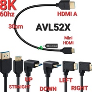 Hdmi to mini hdmi avpro avl23ac 8k 60hz 30cm cable od4.0mm support hdmi 2.1 quality