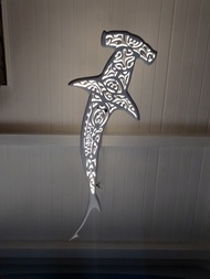 手工製作獨特的木製鯊魚錘天花板吊燈