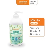 Sữa Tắm Dưỡng Ẩm Tươi Mát Guardian Refreshing Cucumber & Aloe Vera Body Wash Dưa Leo & Nha Đam 1000m