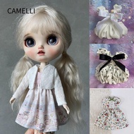 CAMELLI Flower Bud Skirt, Cute Fashion Princess Floral Dresses, Toys DIY Accessories Mini Dolls Clot