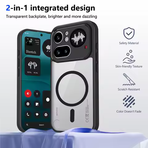 For Nothing Phone 4A Pro Magsafe Magnetic Wireless Charging Case Cover Nothing 3A Airbag Anti-Fall A