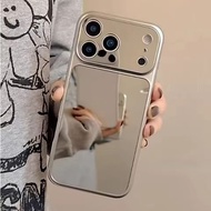 Luxury Plating Mirror Phone Case For iPhone 17 Air 17E 16E 16 15 14 13 12 11 Pro X Xs Max Xr 7 8 6 6