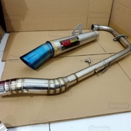 ⭐ ∇ Big elbow KOU MAHACHAI conical exhaust pipe Muffler open tmx 125 155 tmx 150 pinoy 125 150 moto