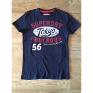 (preloved / used) Superdry tshirt with cracked finish graphics - Size S