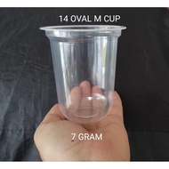 14 Oz Oval Glass (M CUP BRAND) 7 Grams 1 Roll contains 50 pcs