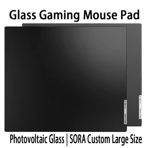 W-WALLHACK VA005/CR005 Tempered Glass Gaming Mouse Pad - Extra Large E-Sports Desktop Mat for FPS, P