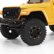 FOR  Black Coating Brass 1.0" Beadlock Wheel Tires Set for 1/24 1/18 RC Crawler Car Axial SCX24 AX24