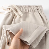 tracksuit woman tracksuit seluar track Milk Apricot Heavy Twill Loose Sweatpants - Versatile Draping