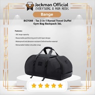 JACKMAN BG7088 - 2-in-1 Travel Duffel Gym Bag Backpack 36L
