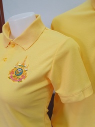 Ananya Polo เสื้อคอปกสีเหลือง เสื้อเหลืองร10 เสื้อโปโลเหลือง 72พรรษา (สีเหลืองอ่อน ปัก72)