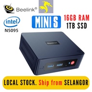 Beelink Mini S Windows Mini PC 16GB DDR4 RAM 1TB SSD Computer CPU Desktop PC Gaming PC WiFi