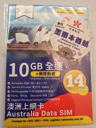 14日澳洲上網卡