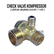 Check VALVE COMPRESSOR 3/4 HP / 1 HP COMPRESSOR FITTING COMPRESSOR CONNECTION COMPRESSOR