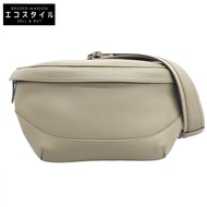 Pelle Morbida 縮水皮革單肩包，女士，米色，成色極佳，MB057 [二手]