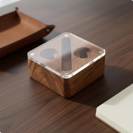 [kwbyle] Wooden Display Box Business Style Cufflink and Tie Holder for Formal Events