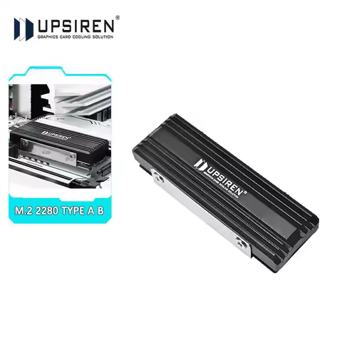 UPSIREN M.2 2280 TYPE A B SSD Aluminum Alloy Heat Sink SSD Cooling Jacket Solid State Drive Heat Dis