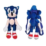 3D Sonic Model Plush Bag Hedgehog Figure Short Plush School Bags Go Shopping Deco Backpack Children