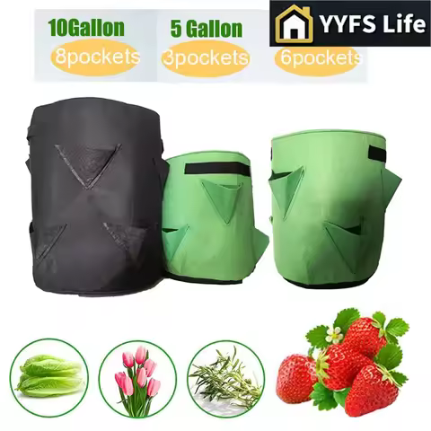 5/7/10 Gallon Garden Tool Pocket Flower Jardin Plant Grow Bag Strawberry Vertical Pouch Root Round R