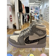 Air Jordan1 DIOR Retro High Grey/Black-sail Men's and Womens Basketball Shoes HK6B