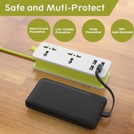Outlet Travel Power Strip Surge Protector with 4 Smart USB Charging Ports (Total 5V 4.2A Output) and
