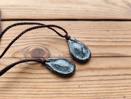 親翠 天然翡翠  冰黑烏雞仿真瓜子特色調整式繩鏈