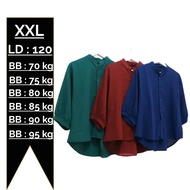 KEMEJA Jumbo Shirt Wanita XXL LD 120 Zevlin Women's Shirt XXL Top LD 120 Women's Blouse Shirt
