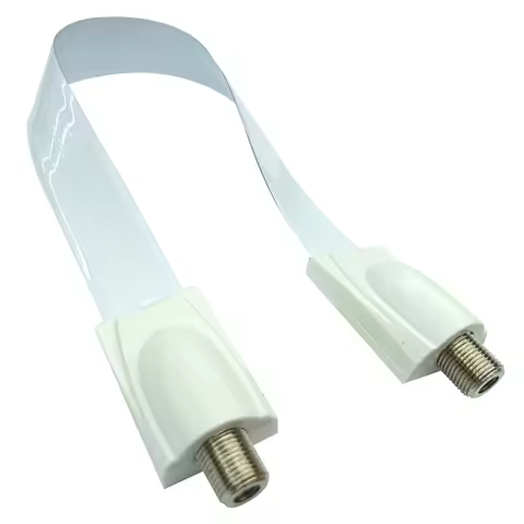 Flat Coaxial RG6 F Type Female Jack Jumper Cable
