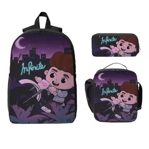 Caylus Backpack Student Boys Girls BookBag School Bag Laptop Shoulder Bags 3ps Insulated Lunch Bag P