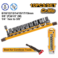 INGCO ชุดลูกบล็อคกระแทก 3 หุน ด้วยเกรด CR-MO รุ่น HKISSD38104