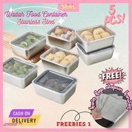 Food Box 304/ Food Container Refrigerator/ Container Stainless Steel 304 with Lid Food Container 3PC