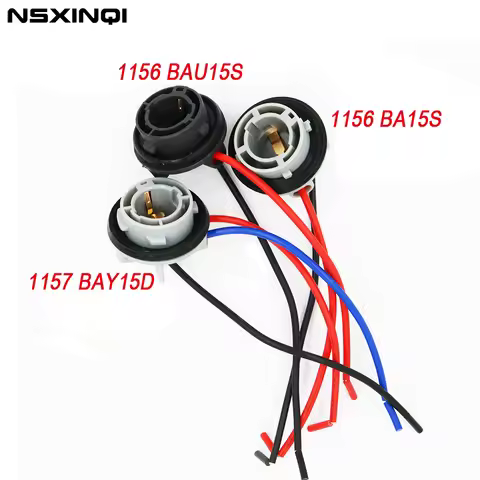 NSXINQI 1piece 1156 1157 LED Bulb Socket Female Adapter BAU15S PY21W BA15S P21W BAY15D P21/5W Bulbs 