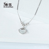 Auspicious Cloud Sterling Silver Lock Cute Influencer Necklace Element Chinese Style Clavicle Chain 