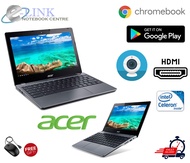 ( Acer Chromebook 128GB M.2 SATA SSD Support Google Play Store Refurbished ) Acer Chromebook 11 C740 / C731 / C721  11.6 " HD  2 /4 GB DDR3 RAM  16GB SSD / 128GB M.2 SATA BUILT IN WEBCAM  HDMI