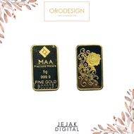 5g Gold Bar Emas Tulen 999.9 MAA Precious Metals | Ready Stock | Mesra Ar-Rahnu | Sijil FEDMAS Denga