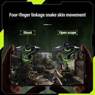 Fortnite & FPS Gaming Trigger Buttons - 4-Finger Auxiliary Controller for Phones