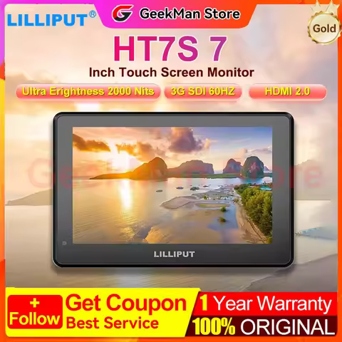 LILLIPUT HT7S 7 Inch 2000 Nits Ultra Brightness HDMI-Compatible Touch Screen Monitor 3G-SDI Input 3D